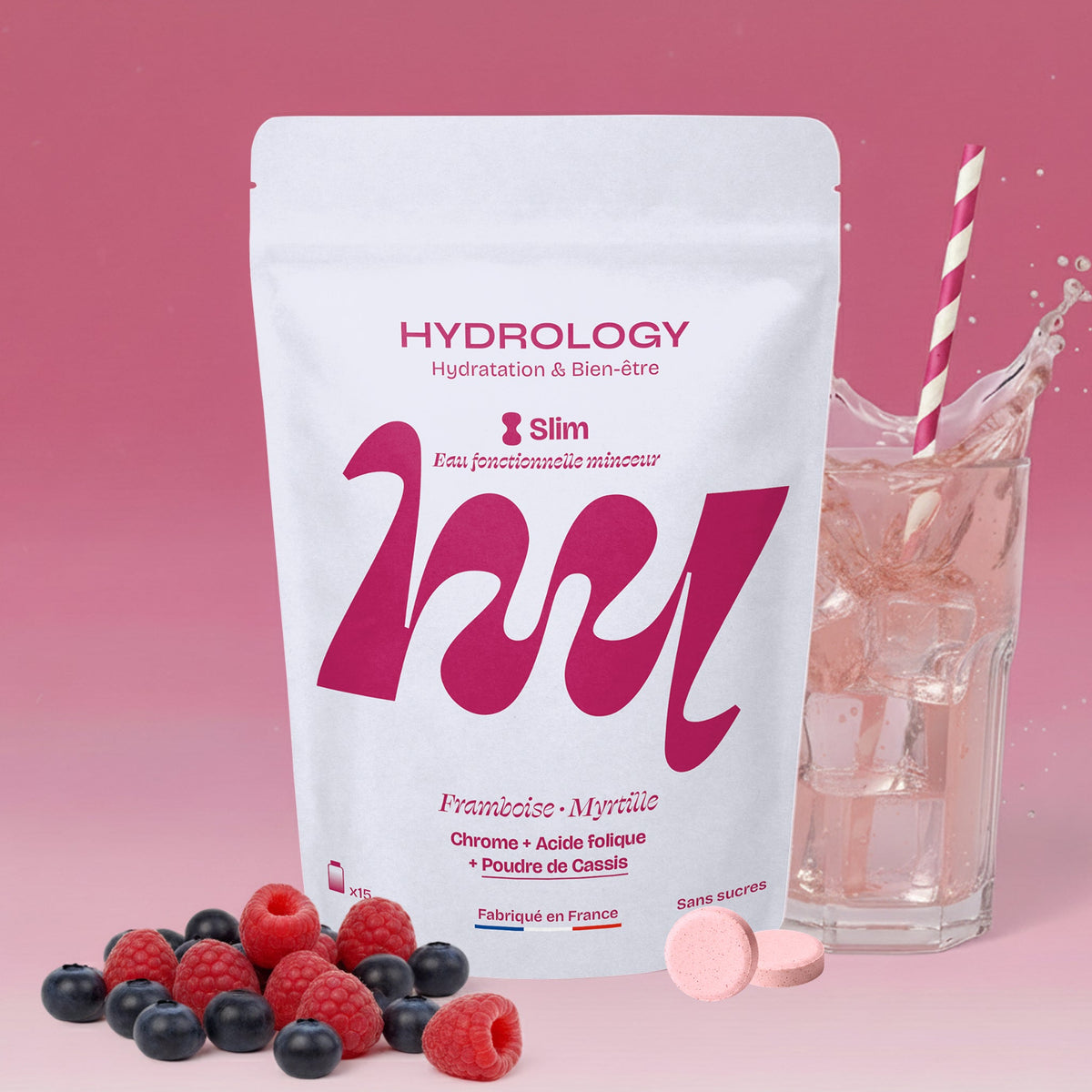 HYDROLOGY - Lot De 4 Boîtes De Pastilles Hydratation & Minceur - 60 Pastilles - Périme 05/2026